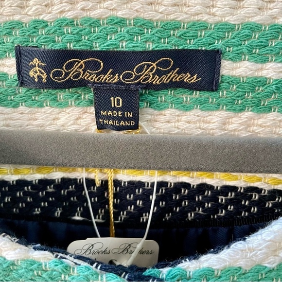 NWT Brooks Brothers Cotton Striped Woven Button Tailored Jacket Office R… - Picture 2 of 12